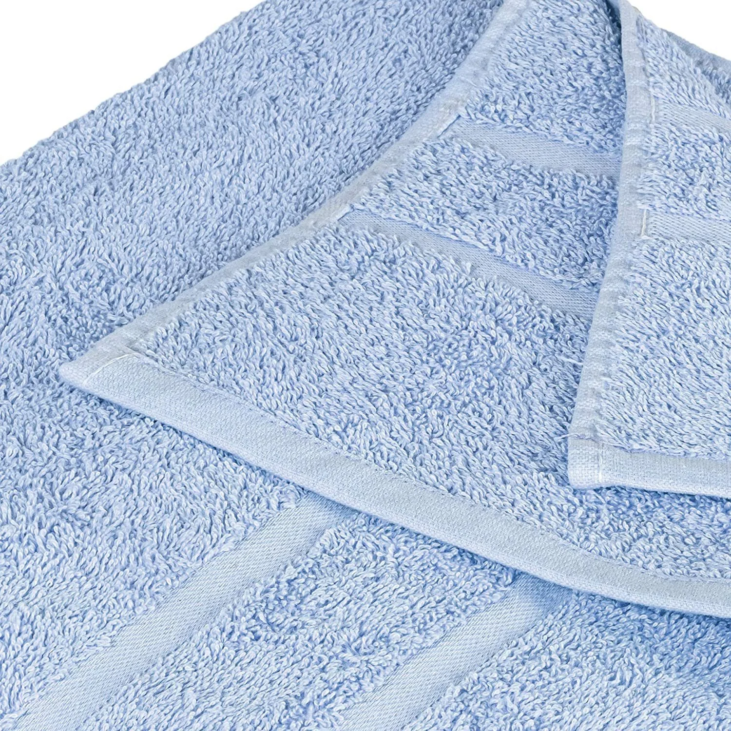 STICKANDSHINE Frottee-Handtücher · Hellblau · 100% Baumwolle · 500 g/m²